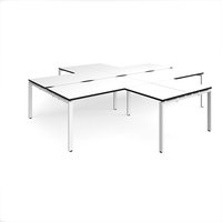 Click to view product details and reviews for Adapt Back To Back 4 Desk Cluster 3200mm X 1600mm With 800mm Return Desks White Frame White Top Black Edge. Click to view product details and reviews for Adapt Back To Back 4 Desk Cluster 3200mm X 1600mm With 800mm Return Desks White Frame White Top Black Edge.