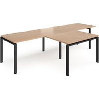 Click to view product details and reviews for Bench Desk 2 Person With Return Desks 3200mm Beech Tops With Black Frames Adapt. Click to view product details and reviews for Bench Desk 2 Person With Return Desks 3200mm Beech Tops With Black Frames Adapt.