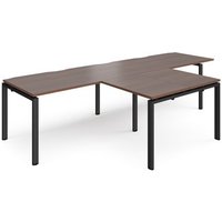 Click to view product details and reviews for Bench Desk 2 Person With Return Desks 3200mm Walnut Tops With Black Frames Adapt. Click to view product details and reviews for Bench Desk 2 Person With Return Desks 3200mm Walnut Tops With Black Frames Adapt.