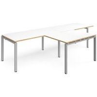 Click to view product details and reviews for Bench Desk 2 Person With Return Desks 3200mm White Oak Tops With Silver Frames Adapt. Click to view product details and reviews for Bench Desk 2 Person With Return Desks 3200mm White Oak Tops With Silver Frames Adapt.