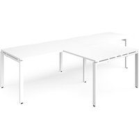 Click to view product details and reviews for Bench Desk 2 Person With Return Desks 3200mm White Tops With White Frames Adapt. Click to view product details and reviews for Bench Desk 2 Person With Return Desks 3200mm White Tops With White Frames Adapt.