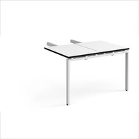 Click to view product details and reviews for Adapt Add On Unit Double Return Desk 800mm X 1200mm White Frame White Top Black Edge. Click to view product details and reviews for Adapt Add On Unit Double Return Desk 800mm X 1200mm White Frame White Top Black Edge.