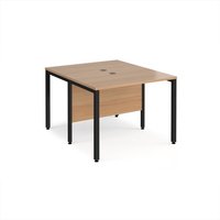 Click to view product details and reviews for Office Desk 2 Person Rectangular Desk 1000mm Beech Tops With Black Frames 1200mm Depth Maestro 25. Click to view product details and reviews for Office Desk 2 Person Rectangular Desk 1000mm Beech Tops With Black Frames 1200mm Depth Maestro 25.