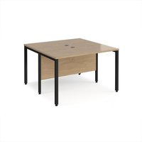 Click to view product details and reviews for Maestro 25 Back To Back Straight Desks 1200mm X 1200mm Black Bench Leg Frame Kendal Oak Top. Click to view product details and reviews for Maestro 25 Back To Back Straight Desks 1200mm X 1200mm Black Bench Leg Frame Kendal Oak Top.