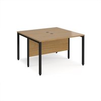 Click to view product details and reviews for Office Desk 2 Person Rectangular Desk 1200mm Oak Tops With Black Frames 1200mm Depth Maestro 25. Click to view product details and reviews for Office Desk 2 Person Rectangular Desk 1200mm Oak Tops With Black Frames 1200mm Depth Maestro 25.