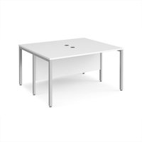 Click to view product details and reviews for Office Desk 2 Person Rectangular Desk 1400mm White Tops With Silver Frames 1200mm Depth Maestro 25. Click to view product details and reviews for Office Desk 2 Person Rectangular Desk 1400mm White Tops With Silver Frames 1200mm Depth Maestro 25.