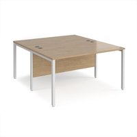 Click to view product details and reviews for Maestro 25 Back To Back Straight Desks 1400mm X 1600mm White Bench Leg Frame Kendal Oak Top. Click to view product details and reviews for Maestro 25 Back To Back Straight Desks 1400mm X 1600mm White Bench Leg Frame Kendal Oak Top.