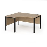 Click to view product details and reviews for Maestro 25 Left Hand Ergonomic Desk 1400mm Wide Black Bench Leg Frame Kendal Oak Top. Click to view product details and reviews for Maestro 25 Left Hand Ergonomic Desk 1400mm Wide Black Bench Leg Frame Kendal Oak Top.