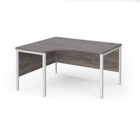 Click to view product details and reviews for Maestro 25 Left Hand Ergonomic Desk 1400mm Wide White Bench Leg Frame Grey Oak Top. Click to view product details and reviews for Maestro 25 Left Hand Ergonomic Desk 1400mm Wide White Bench Leg Frame Grey Oak Top.