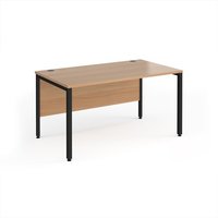 Click to view product details and reviews for Office Desk 1400mm Rectangular Desk With Bench Leg Beech Tops With Black Frames 800mm Depth Maestro 25. Click to view product details and reviews for Office Desk 1400mm Rectangular Desk With Bench Leg Beech Tops With Black Frames 800mm Depth Maestro 25.