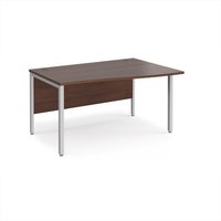 Click to view product details and reviews for Office Desk Right Hand Wave Desk 1400mm Walnut Top With Silver Frame Maestro 25 Mb14wrsw. Click to view product details and reviews for Office Desk Right Hand Wave Desk 1400mm Walnut Top With Silver Frame Maestro 25 Mb14wrsw.
