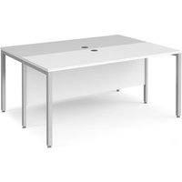 Click to view product details and reviews for Office Desk 2 Person Rectangular Desk 1600mm White Tops With Silver Frames 1200mm Depth Maestro 25. Click to view product details and reviews for Office Desk 2 Person Rectangular Desk 1600mm White Tops With Silver Frames 1200mm Depth Maestro 25.