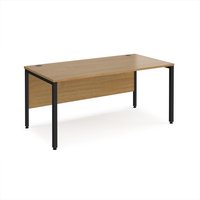 Click to view product details and reviews for Office Desk 1600mm Rectangular Desk With Bench Leg Oak Tops With Black Frames 800mm Depth Maestro 25. Click to view product details and reviews for Office Desk 1600mm Rectangular Desk With Bench Leg Oak Tops With Black Frames 800mm Depth Maestro 25.