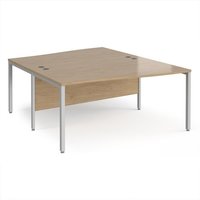 Click to view product details and reviews for Maestro 25 Back To Back Wave Desks 1600mm Deep Silver Bench Leg Frame Kendal Oak Top. Click to view product details and reviews for Maestro 25 Back To Back Wave Desks 1600mm Deep Silver Bench Leg Frame Kendal Oak Top.