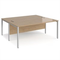 Click to view product details and reviews for Maestro 25 Back To Back Straight Desks 1800mm X 1600mm Silver Bench Leg Frame Kendal Oak Top. Click to view product details and reviews for Maestro 25 Back To Back Straight Desks 1800mm X 1600mm Silver Bench Leg Frame Kendal Oak Top.