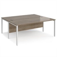Click to view product details and reviews for Maestro 25 Back To Back Straight Desks 1800mm X 1600mm White Bench Leg Frame Nebraska Oak Top. Click to view product details and reviews for Maestro 25 Back To Back Straight Desks 1800mm X 1600mm White Bench Leg Frame Nebraska Oak Top.