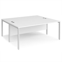 Click to view product details and reviews for Office Desk 2 Person Rectangular Desk 1800mm White Tops With White Frames Maestro 25. Click to view product details and reviews for Office Desk 2 Person Rectangular Desk 1800mm White Tops With White Frames Maestro 25.
