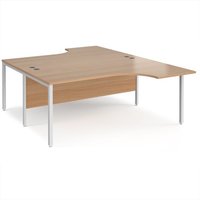 Click to view product details and reviews for Office Desk 2 Person Corner Desk 1800mm Beech Tops With White Frames Maestro 25. Click to view product details and reviews for Office Desk 2 Person Corner Desk 1800mm Beech Tops With White Frames Maestro 25.