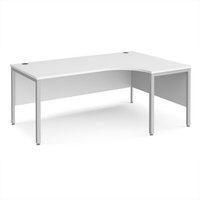 Click to view product details and reviews for Office Desk Right Hand Corner Desk 1800mm White Top With Silver Frame 1200mm Depth Maestro 25 Mb18erswh. Click to view product details and reviews for Office Desk Right Hand Corner Desk 1800mm White Top With Silver Frame 1200mm Depth Maestro 25 Mb18erswh.