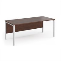 Click to view product details and reviews for Office Desk 1800mm Rectangular Desk With Bench Leg Walnut Tops With White Frames Maestro 25. Click to view product details and reviews for Office Desk 1800mm Rectangular Desk With Bench Leg Walnut Tops With White Frames Maestro 25.