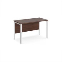 Click to view product details and reviews for Office Desk 1200mm Rectangular Desk With Bench Leg Walnut Tops With White Frames 600mm Depth Maestro 25. Click to view product details and reviews for Office Desk 1200mm Rectangular Desk With Bench Leg Walnut Tops With White Frames 600mm Depth Maestro 25.