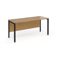 Click to view product details and reviews for Office Desk 1600mm Rectangular Desk With Bench Leg Oak Tops With Black Frames 600mm Depth Maestro 25. Click to view product details and reviews for Office Desk 1600mm Rectangular Desk With Bench Leg Oak Tops With Black Frames 600mm Depth Maestro 25.