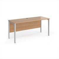 Click to view product details and reviews for Office Desk 1600mm Rectangular Desk With Bench Leg Beech Tops With Silver Frames 600mm Depth Maestro 25. Click to view product details and reviews for Office Desk 1600mm Rectangular Desk With Bench Leg Beech Tops With Silver Frames 600mm Depth Maestro 25.