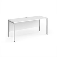 Click to view product details and reviews for Office Desk 1600mm Rectangular Desk With Bench Leg White Tops With Silver Frames 600mm Depth Maestro 25. Click to view product details and reviews for Office Desk 1600mm Rectangular Desk With Bench Leg White Tops With Silver Frames 600mm Depth Maestro 25.