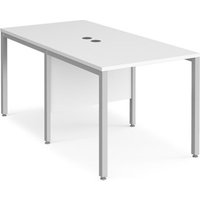 Click to view product details and reviews for Office Desk 2 Person Rectangular Desk 800mm White Tops With Silver Frames Maestro 25. Click to view product details and reviews for Office Desk 2 Person Rectangular Desk 800mm White Tops With Silver Frames Maestro 25.