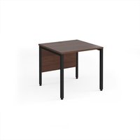 Click to view product details and reviews for Office Desk 800mm Rectangular Desk With Bench Leg Walnut Tops With Black Frames 800mm Depth Maestro 25. Click to view product details and reviews for Office Desk 800mm Rectangular Desk With Bench Leg Walnut Tops With Black Frames 800mm Depth Maestro 25.