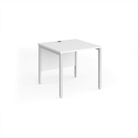 Click to view product details and reviews for Office Desk 800mm Rectangular Desk With Bench Leg White Tops With White Frames 800mm Depth Maestro 25. Click to view product details and reviews for Office Desk 800mm Rectangular Desk With Bench Leg White Tops With White Frames 800mm Depth Maestro 25.