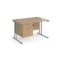 Click to view product details and reviews for Maestro 25 Straight Desk 1200mm X 800mm With 2 Drawer Pedestal Silver Cantilever Leg Frame Kendal Oak Top. Click to view product details and reviews for Maestro 25 Straight Desk 1200mm X 800mm With 2 Drawer Pedestal Silver Cantilever Leg Frame Kendal Oak Top.