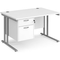 Click to view product details and reviews for Office Desk Rectangular Desk 1200mm With Pedestal White Top With Silver Frame 800mm Depth Maestro 25 Mc12p2swh. Click to view product details and reviews for Office Desk Rectangular Desk 1200mm With Pedestal White Top With Silver Frame 800mm Depth Maestro 25 Mc12p2swh.