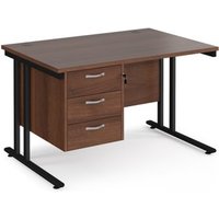 Click to view product details and reviews for Office Desk Rectangular Desk 1200mm With Pedestal Walnut Top With Black Frame 800mm Depth Maestro 25 Mc12p3kw. Click to view product details and reviews for Office Desk Rectangular Desk 1200mm With Pedestal Walnut Top With Black Frame 800mm Depth Maestro 25 Mc12p3kw.