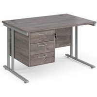 Click to view product details and reviews for Maestro 25 Straight Desk 1200mm X 800mm With 3 Drawer Pedestal Silver Cantilever Leg Frame Grey Oak Top. Click to view product details and reviews for Maestro 25 Straight Desk 1200mm X 800mm With 3 Drawer Pedestal Silver Cantilever Leg Frame Grey Oak Top.