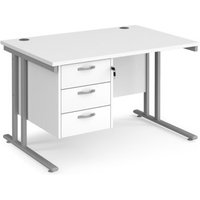 Click to view product details and reviews for Office Desk Rectangular Desk 1200mm With Pedestal White Top With Silver Frame 800mm Depth Maestro 25 Mc12p3swh. Click to view product details and reviews for Office Desk Rectangular Desk 1200mm With Pedestal White Top With Silver Frame 800mm Depth Maestro 25 Mc12p3swh.