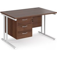 Click to view product details and reviews for Office Desk Rectangular Desk 1200mm With Pedestal Walnut Top With White Frame 800mm Depth Maestro 25 Mc12p3whw. Click to view product details and reviews for Office Desk Rectangular Desk 1200mm With Pedestal Walnut Top With White Frame 800mm Depth Maestro 25 Mc12p3whw.