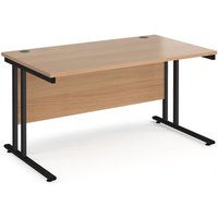 Click to view product details and reviews for Office Desk 1400mm Rectangular Desk With Cantilever Leg Beech Tops With Black Frames 800mm Depth Maestro 25. Click to view product details and reviews for Office Desk 1400mm Rectangular Desk With Cantilever Leg Beech Tops With Black Frames 800mm Depth Maestro 25.