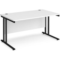 Click to view product details and reviews for Office Desk 1400mm Rectangular Desk With Cantilever Leg White Tops With Black Frames 800mm Depth Maestro 25. Click to view product details and reviews for Office Desk 1400mm Rectangular Desk With Cantilever Leg White Tops With Black Frames 800mm Depth Maestro 25.