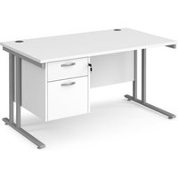 Click to view product details and reviews for Office Desk Rectangular Desk 1400mm With Pedestal White Top With Silver Frame 800mm Depth Maestro 25 Mc14p2swh. Click to view product details and reviews for Office Desk Rectangular Desk 1400mm With Pedestal White Top With Silver Frame 800mm Depth Maestro 25 Mc14p2swh.