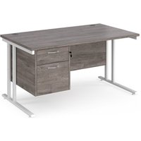 Click to view product details and reviews for Maestro 25 Straight Desk 1400mm X 800mm With 2 Drawer Pedestal White Cantilever Leg Frame Grey Oak Top. Click to view product details and reviews for Maestro 25 Straight Desk 1400mm X 800mm With 2 Drawer Pedestal White Cantilever Leg Frame Grey Oak Top.