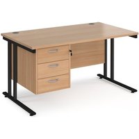 Click to view product details and reviews for Office Desk Rectangular Desk 1400mm With Pedestal Beech Top With Black Frame 800mm Depth Maestro 25 Mc14p3kb. Click to view product details and reviews for Office Desk Rectangular Desk 1400mm With Pedestal Beech Top With Black Frame 800mm Depth Maestro 25 Mc14p3kb.