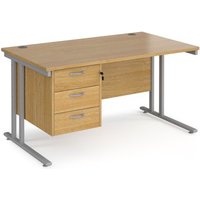 Click to view product details and reviews for Office Desk Rectangular Desk 1400mm With Pedestal Oak Top With Silver Frame 800mm Depth Maestro 25 Mc14p3so. Click to view product details and reviews for Office Desk Rectangular Desk 1400mm With Pedestal Oak Top With Silver Frame 800mm Depth Maestro 25 Mc14p3so.