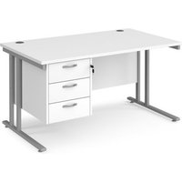 Click to view product details and reviews for Office Desk Rectangular Desk 1400mm With Pedestal White Top With Silver Frame 800mm Depth Maestro 25 Mc14p3swh. Click to view product details and reviews for Office Desk Rectangular Desk 1400mm With Pedestal White Top With Silver Frame 800mm Depth Maestro 25 Mc14p3swh.