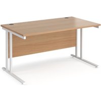 Click to view product details and reviews for Office Desk 1400mm Rectangular Desk With Cantilever Leg Beech Tops With White Frames 800mm Depth Maestro 25. Click to view product details and reviews for Office Desk 1400mm Rectangular Desk With Cantilever Leg Beech Tops With White Frames 800mm Depth Maestro 25.
