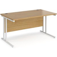 Click to view product details and reviews for Office Desk 1400mm Rectangular Desk With Cantilever Leg Oak Tops With White Frames 800mm Depth Maestro 25. Click to view product details and reviews for Office Desk 1400mm Rectangular Desk With Cantilever Leg Oak Tops With White Frames 800mm Depth Maestro 25.