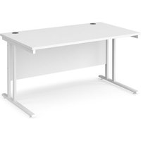 Click to view product details and reviews for Office Desk 1400mm Rectangular Desk With Cantilever Leg White Tops With White Frames 800mm Depth Maestro 25. Click to view product details and reviews for Office Desk 1400mm Rectangular Desk With Cantilever Leg White Tops With White Frames 800mm Depth Maestro 25.