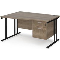 Click to view product details and reviews for Maestro 25 Left Hand Wave Desk 1400mm Wide With 2 Drawer Pedestal Black Cantilever Leg Frame Nebraska Oak Top. Click to view product details and reviews for Maestro 25 Left Hand Wave Desk 1400mm Wide With 2 Drawer Pedestal Black Cantilever Leg Frame Nebraska Oak Top.