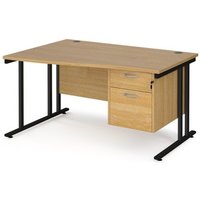 Click to view product details and reviews for Office Desk Left Hand Wave Desk 1400mm With Pedestal Oak Top With Black Frame Maestro 25 Mc14wlp2ko. Click to view product details and reviews for Office Desk Left Hand Wave Desk 1400mm With Pedestal Oak Top With Black Frame Maestro 25 Mc14wlp2ko.