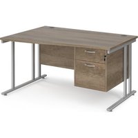 Click to view product details and reviews for Maestro 25 Left Hand Wave Desk 1400mm Wide With 2 Drawer Pedestal Silver Cantilever Leg Frame Nebraska Oak Top. Click to view product details and reviews for Maestro 25 Left Hand Wave Desk 1400mm Wide With 2 Drawer Pedestal Silver Cantilever Leg Frame Nebraska Oak Top.